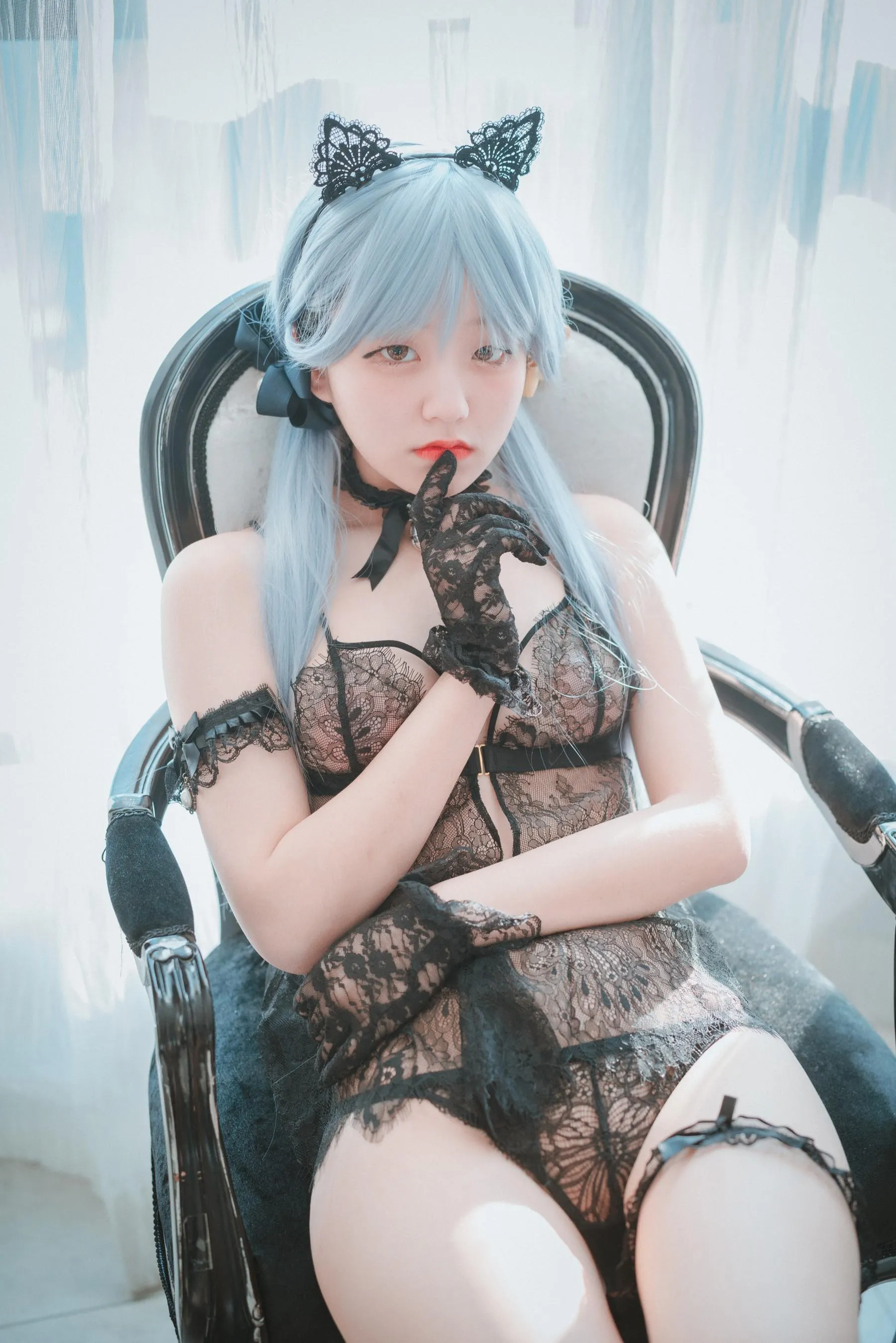Jenny 정제니 – NO.35 [DJAWA] Schwarz und Weiß Katzenmädchen [66P]插图9